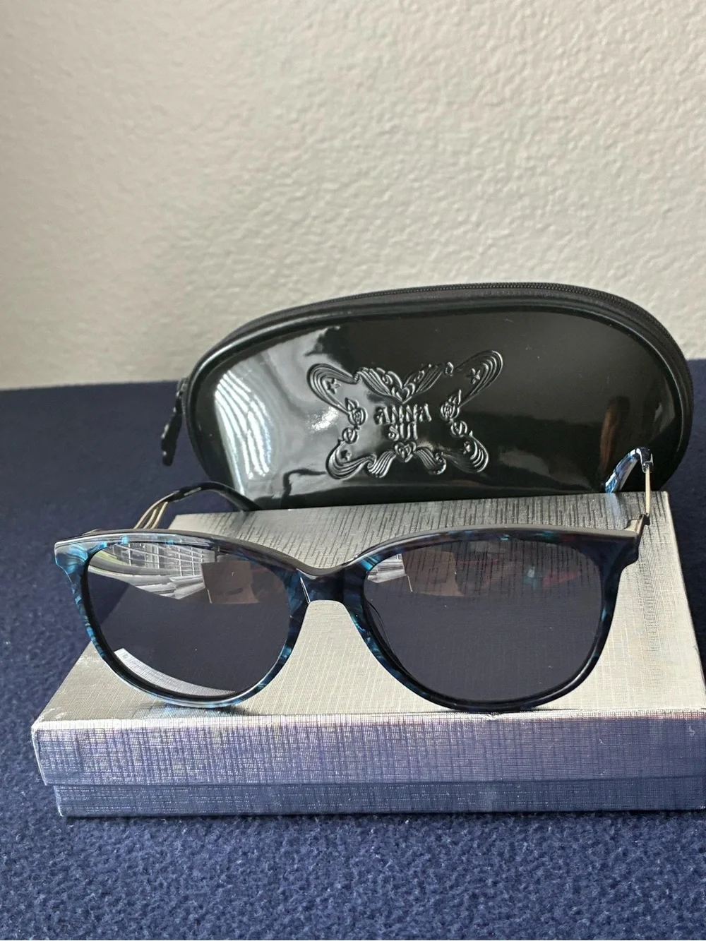 Anna Sui Navy Sunglasses